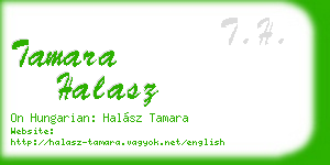 tamara halasz business card