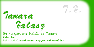 tamara halasz business card